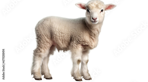 Cute lamb on transparent background © DX