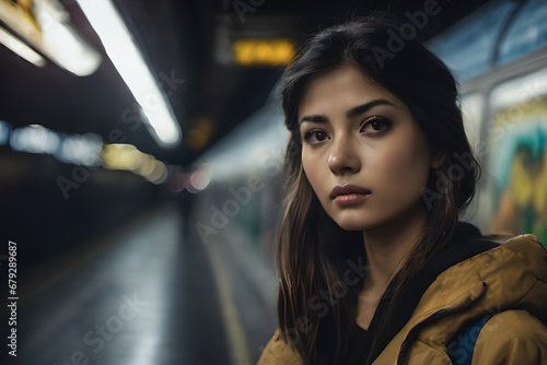 portrait of a person in a subway © Diren Yardimli