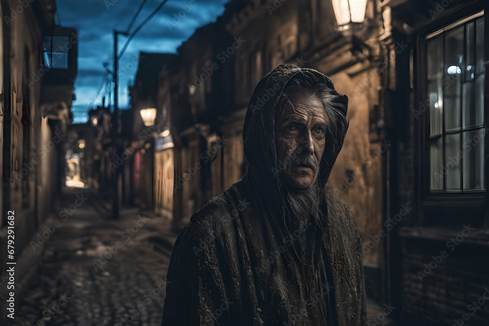 portrait of a frightened old man portrait of a frightened old man