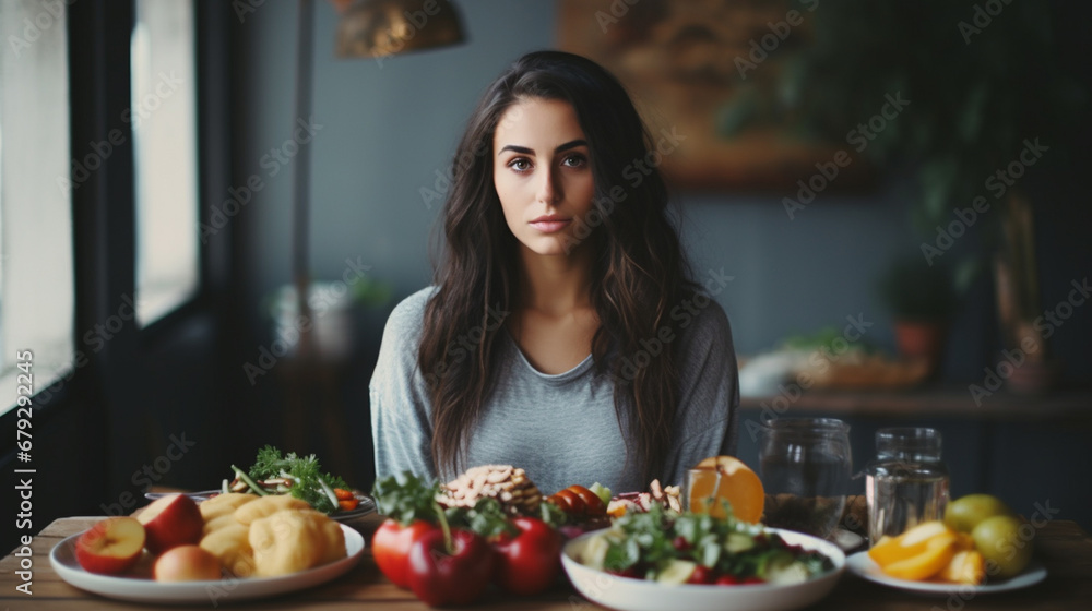 A balanced meal woman