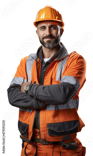 Wallpaper Mural worker, Construction site manager, Isolated on a transparent background. Torontodigital.ca