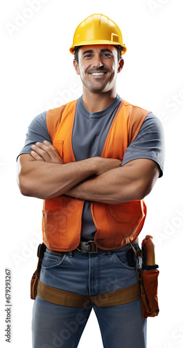 Wallpaper Mural worker, Construction site manager, Isolated on a transparent background. Torontodigital.ca