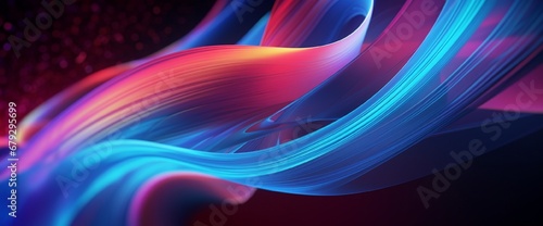 3d rendering stylish creative abstract background. colored lines swirling in spiral. Motion design bg of particles shaping lines, helix and abstract structures. 3d render.