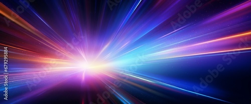 Abstract beautiful light background. Magic sparks on a dark background. Mystical speed stripes, glitter effect. Shine of cosmic rays. Neon lines of speed and fast wind. Glow effect, powerful energy