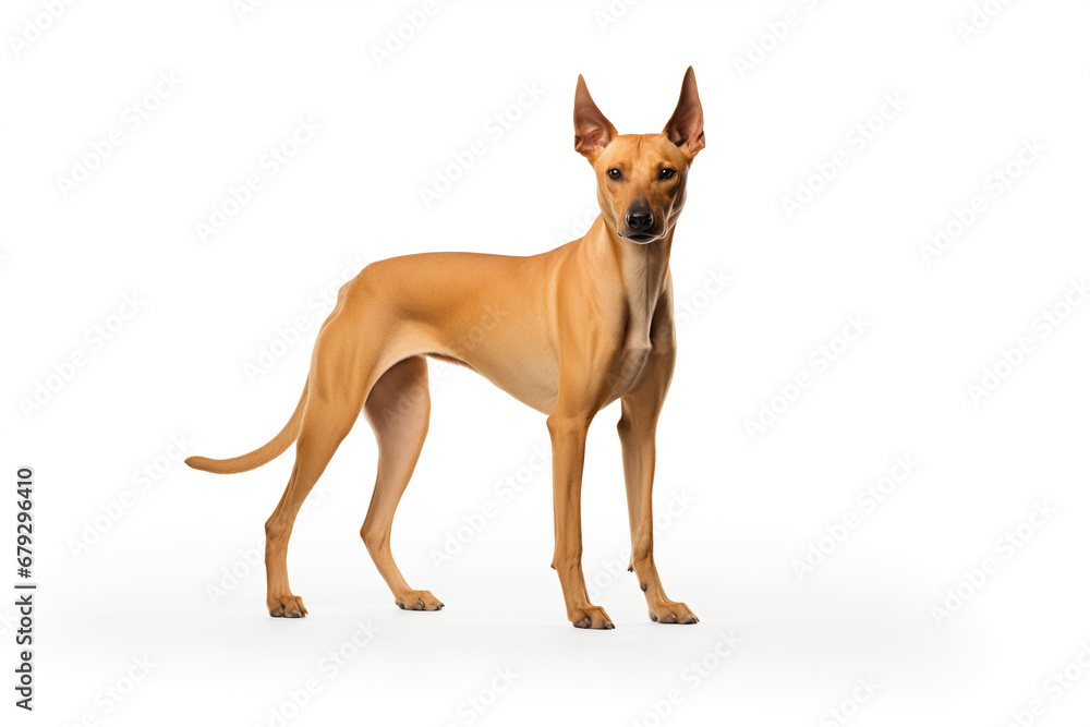 pharaoh breed dog with white background