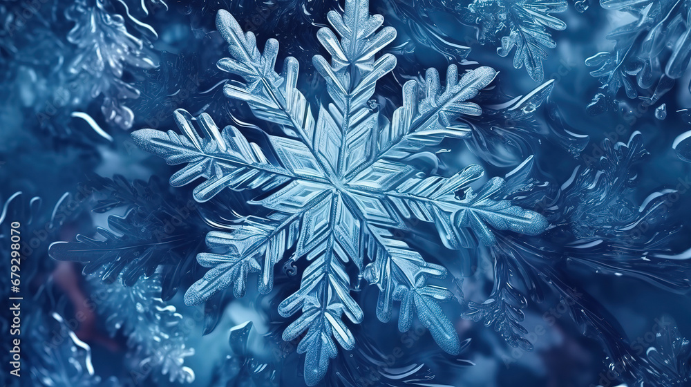 Watercolor background of snowflakes. Generative AI Watercolor background of snowflakes. Generative AI