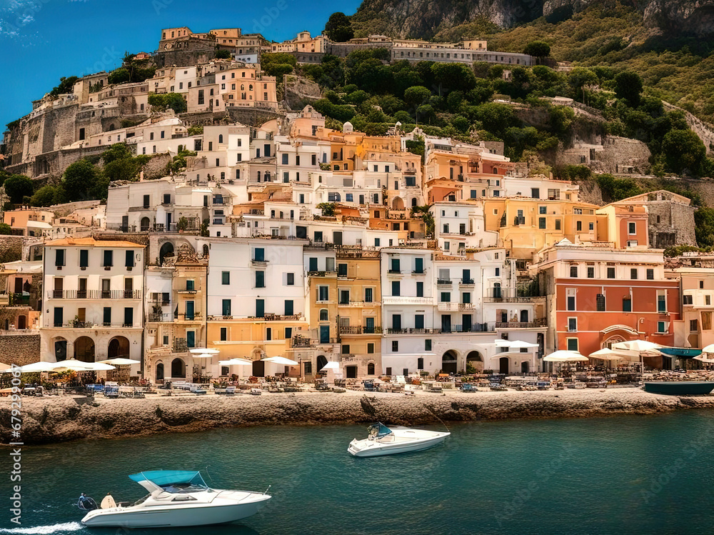 view of Portofino's ,Italy