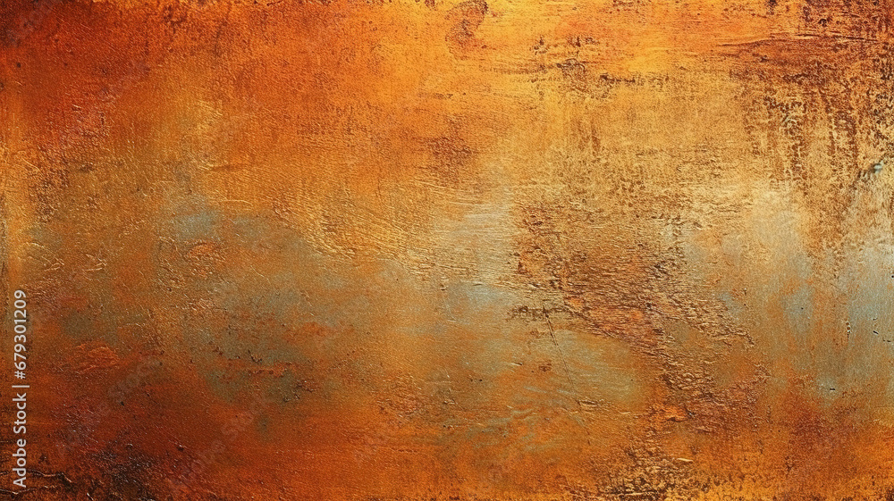 Metal steel gold grunge, rusty texture, copper bronze background. Generative AI