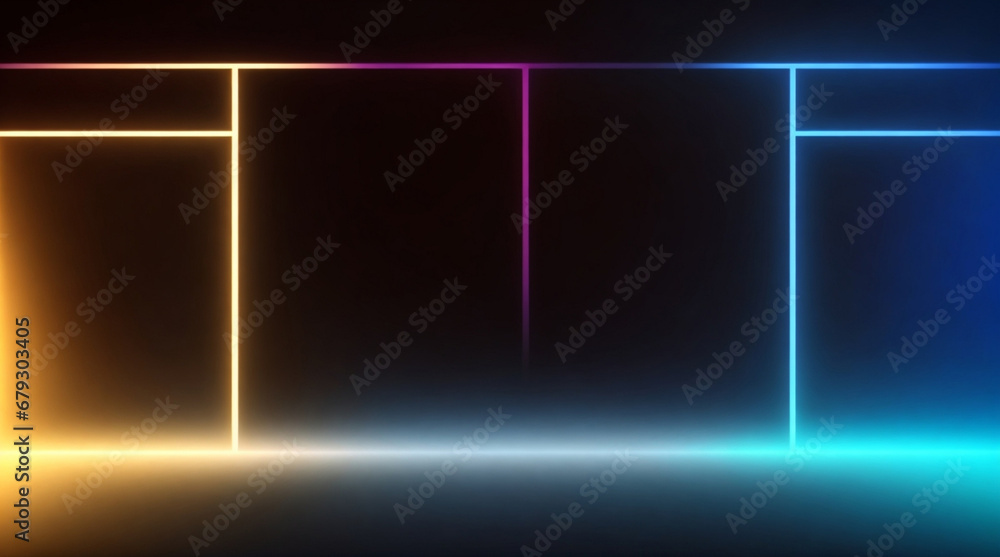 Abstract background with neon light lineas . AI Abstract background with neon light lineas . AI