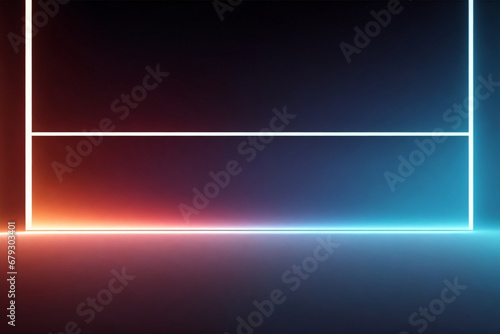 Abstract background with neon light lineas . AI 