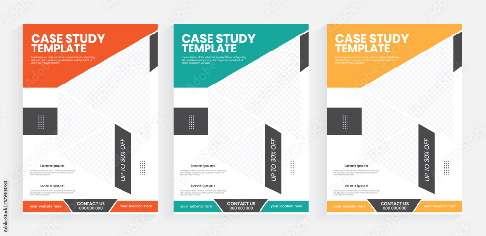 © creativehouse24 - A4 business case study flyer design, Marketing sheet document flyer design, Creative booklet case study template