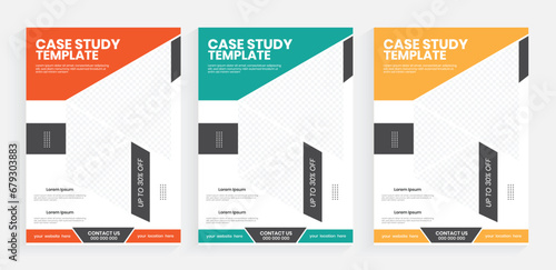 A4 business case study flyer design, Marketing sheet document flyer design, Creative booklet case study template