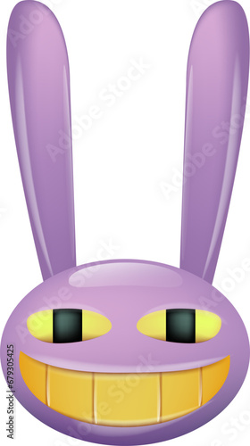 Jax bunny from The Amazing Digital Circus isolated on white background. Jax amazing digital circus vector clip art