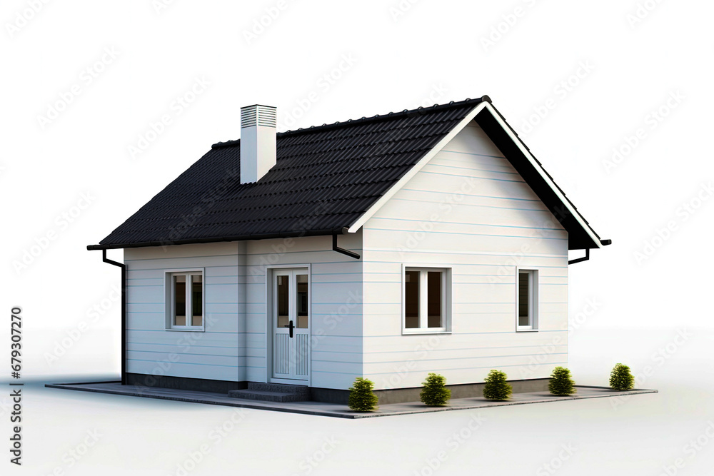 Generative AI illustration of family house Isolated Generative AI illustration of family house Isolated