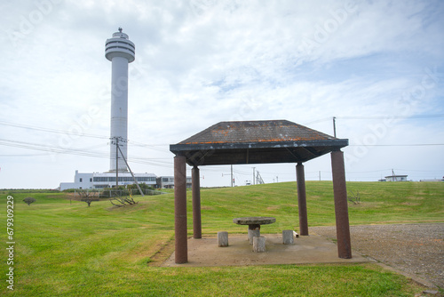 Aurora Tower at Cape Nosappu, the easternmost point in Hokkaido, and also in Japan, Nemuro photo