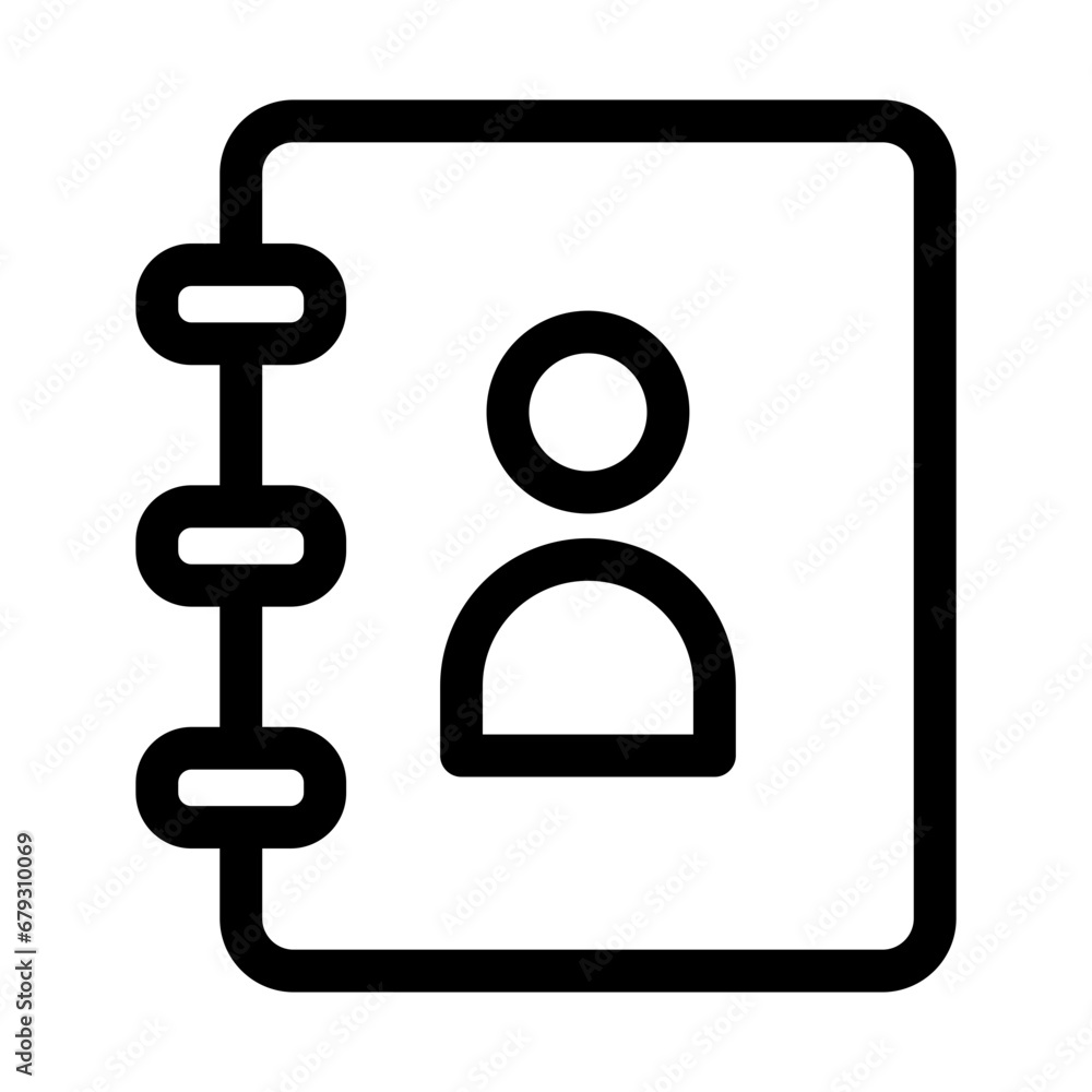 Contact Book line icon. Contact Book line icon.