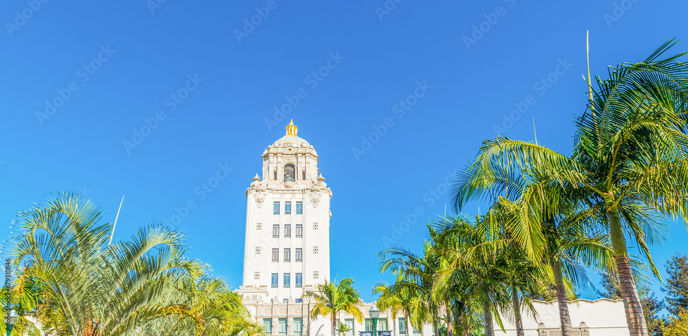 Beverly Hills city hall on a clear day