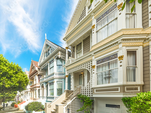 Photography world famous painted ladies in San Francisco