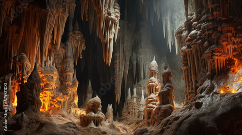 panoramic view of ice cave