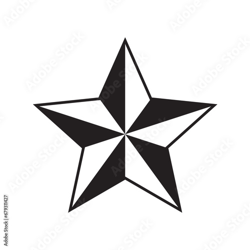 vector black star tattoo art old school style star shape illustration isolated white background traditional tatuaggio marie luciano design