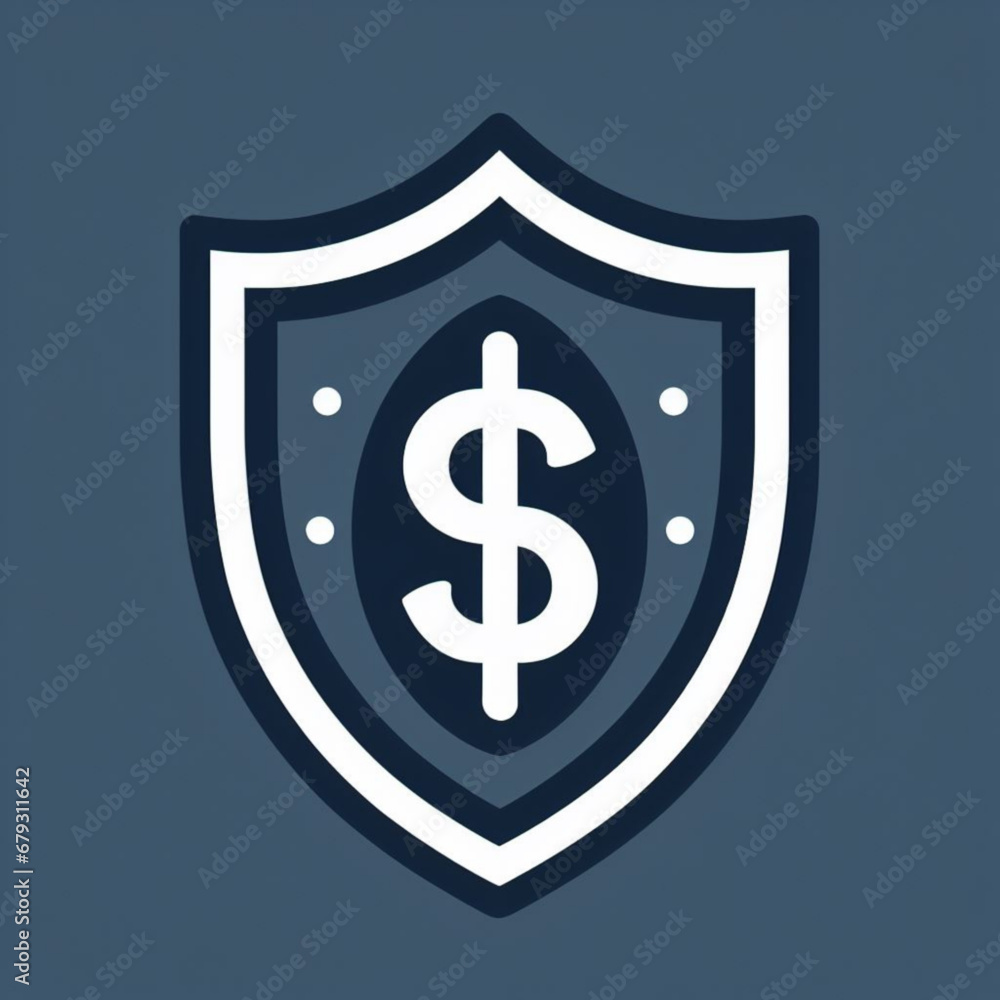 shield with dollar sign symbolizing secure business shield with dollar sign symbolizing secure business