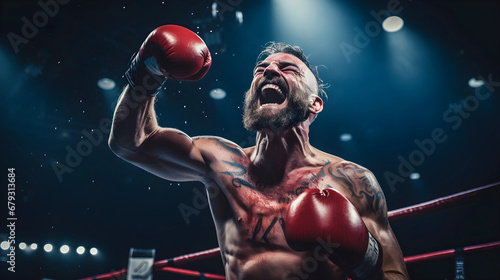 Winning moment of a boxer © HillTract