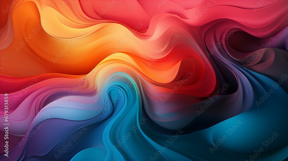 Obraz premium Abstract Liquid Wave. Colorful Dynamic Design with Fluid Patterns and Textured Elements