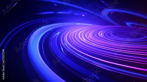 Blue and purple neon circles abstract futuristic hi-tech motion background © kashif 2158