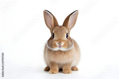 Rabbit isolated on white background.