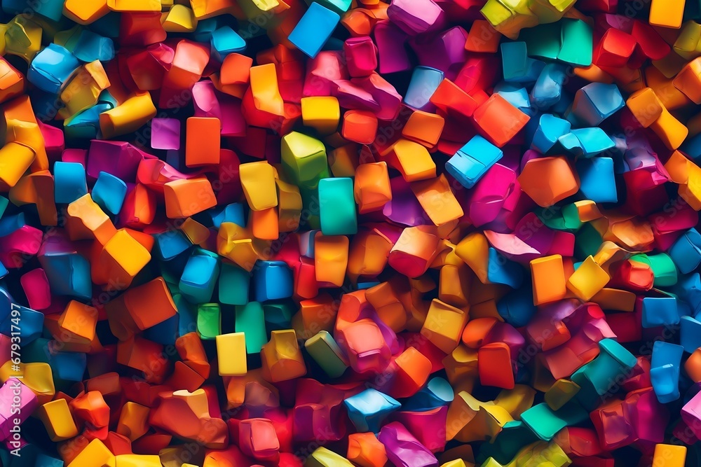Abstract background made of colorful cubes Abstract background made of colorful cubes