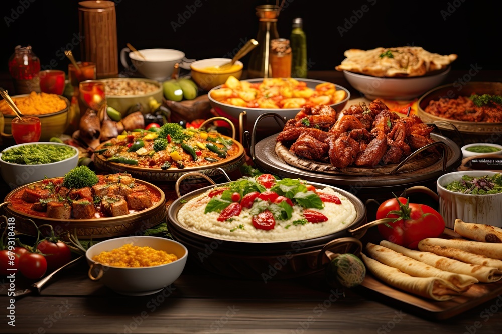 Obraz premium Arabic food buffet