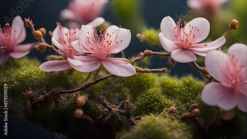 pink magnolia flowers