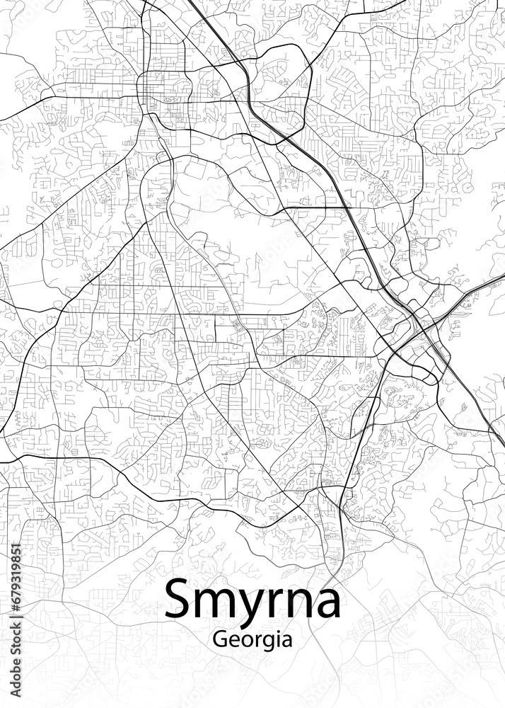 Smyrna Georgia minimalist map