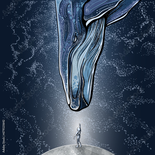 Astronaut and Whale