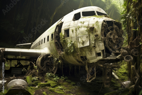 Wallpaper Mural Aircraft wreckage after disaster Torontodigital.ca