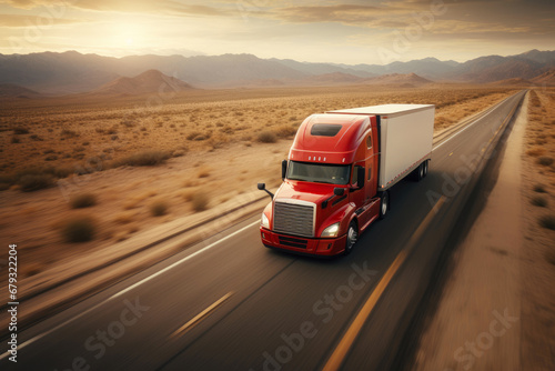 Blurry Trails: High-Speed Truck Elegance