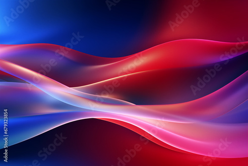 Abstract background with smooth lines of blue-violet and red colors.