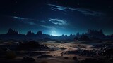 desert at night under stars light
