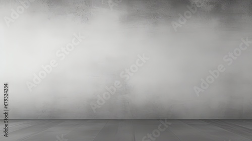 Grey and white gradient in studio wall for copyspace background photo