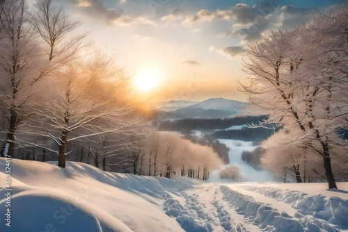 winter landscape with snow © Rida