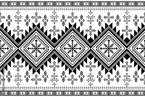 Seamless pattern, Navajo tribe. Native American ornaments, Southwestern national decorating style, Mexican blankets, rugs, sarongs, dresses, curtains, pillows and shawls. White background.