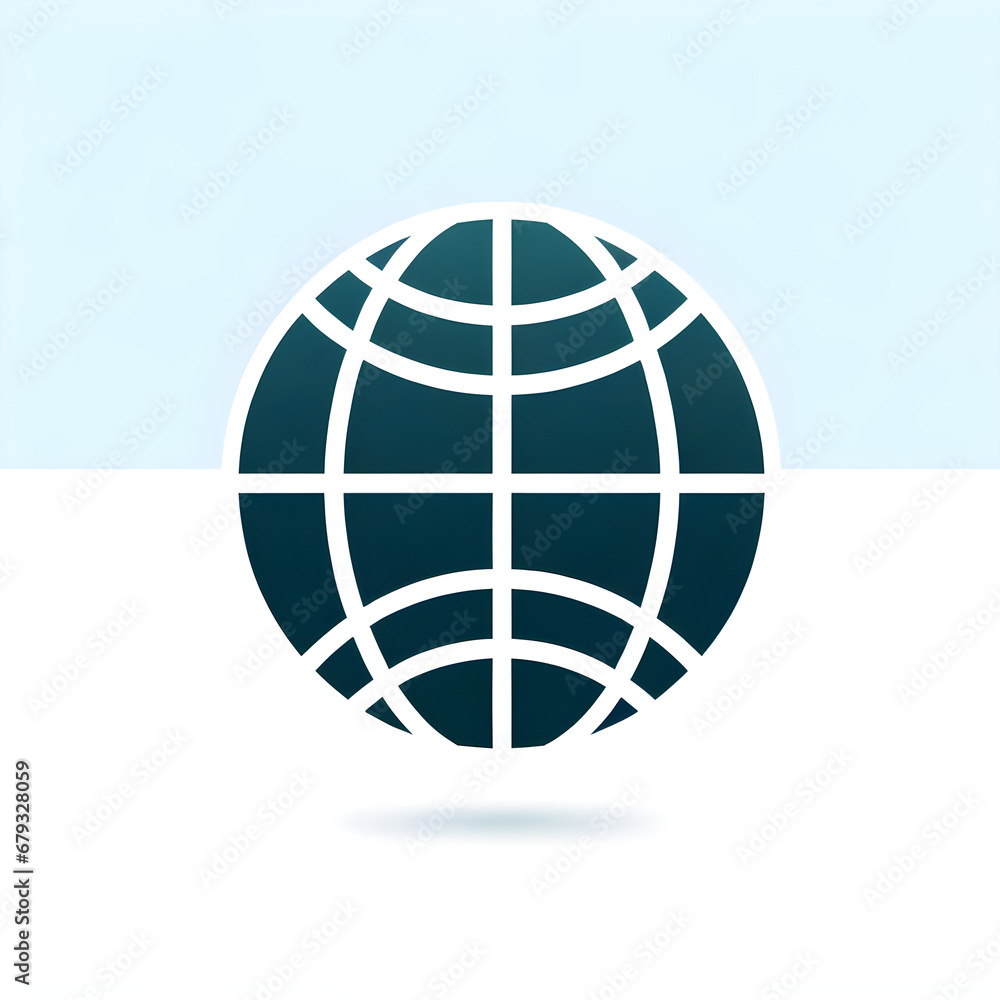 Modern Globe Icon Submerged in Water - Concept of Global Warming, Rising Sea Levels, and Environmental Change Modern Globe Icon Submerged in Water - Concept of Global Warming, Rising Sea Levels, and Environmental Change