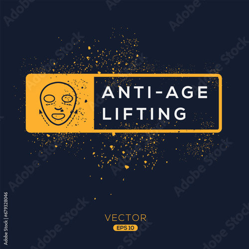 Creative (Anti-Age Lifting) Icon ,Vector sign.