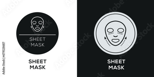 Creative (Sheet mask) Icon, Vector sign.