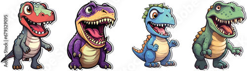 Fototapeta Naklejka Na Ścianę i Meble -  T-Rex Object Icon - Cute Dinosaur Clipart. Infuse vibrance into your designs with our T-Rex object icon. A cute dinosaur clipart perfect for adding life and color to your projects.