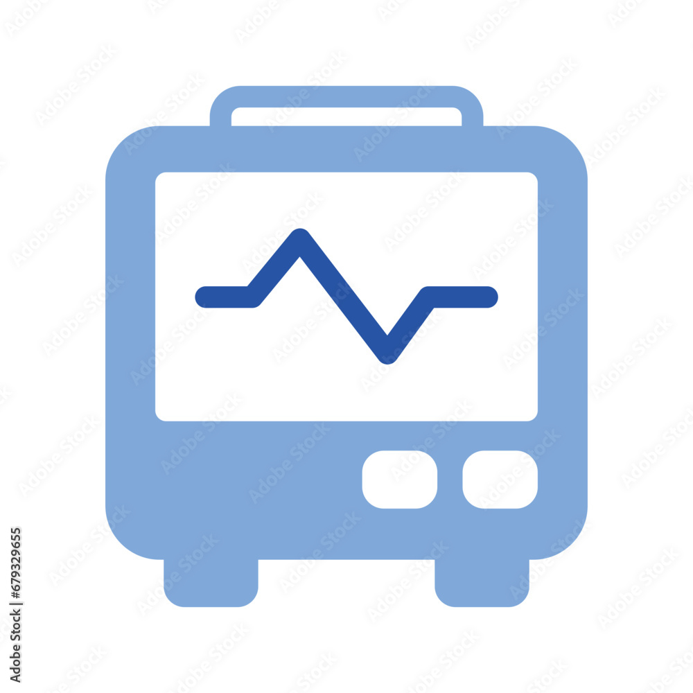 Heart Rate Monitor Glyph Blue Icon Heart Rate Monitor Glyph Blue Icon