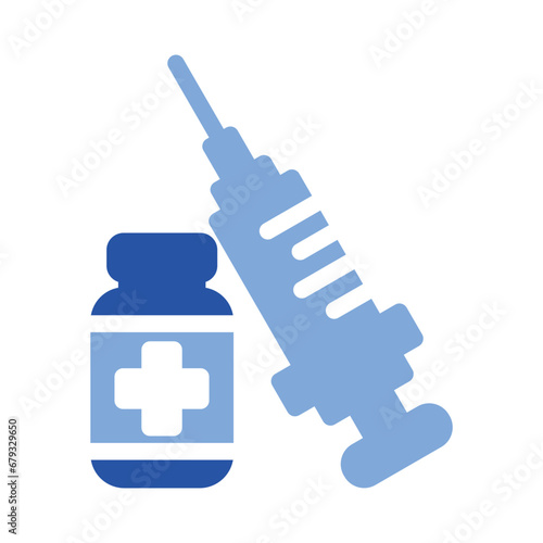 Vaccine Glyph Blue Icon