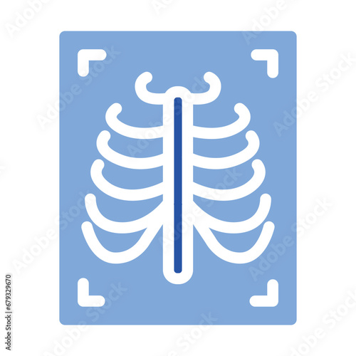 X-Ray Glyph Blue Icon
