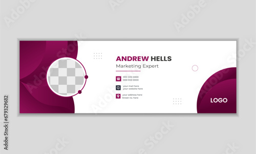  Email signature template design.