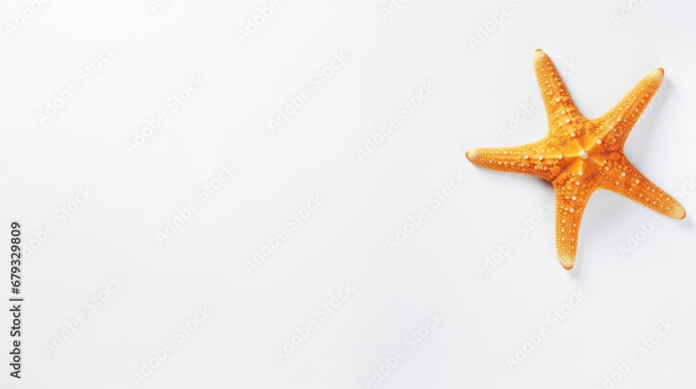 starfish on a white background with space for text. starfish on a white background with space for text.